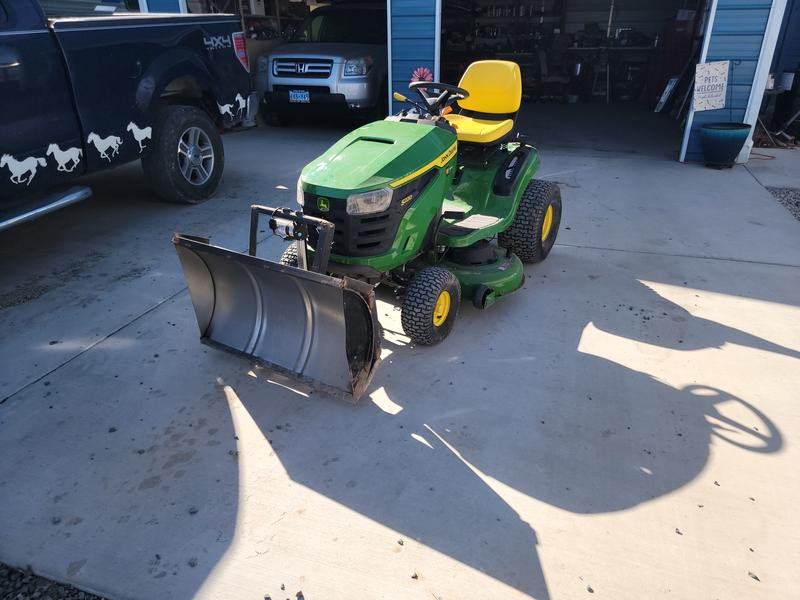 Snow plow attachment fits perfectly